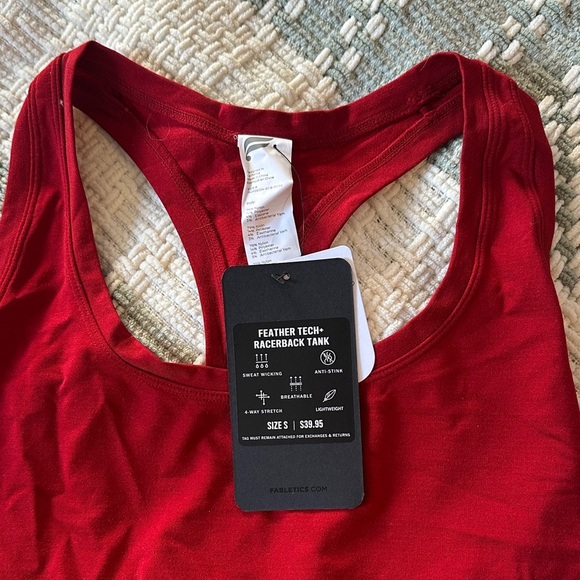 NWT Fabletics Red Racerback Tank Top - Picture 2 of 5